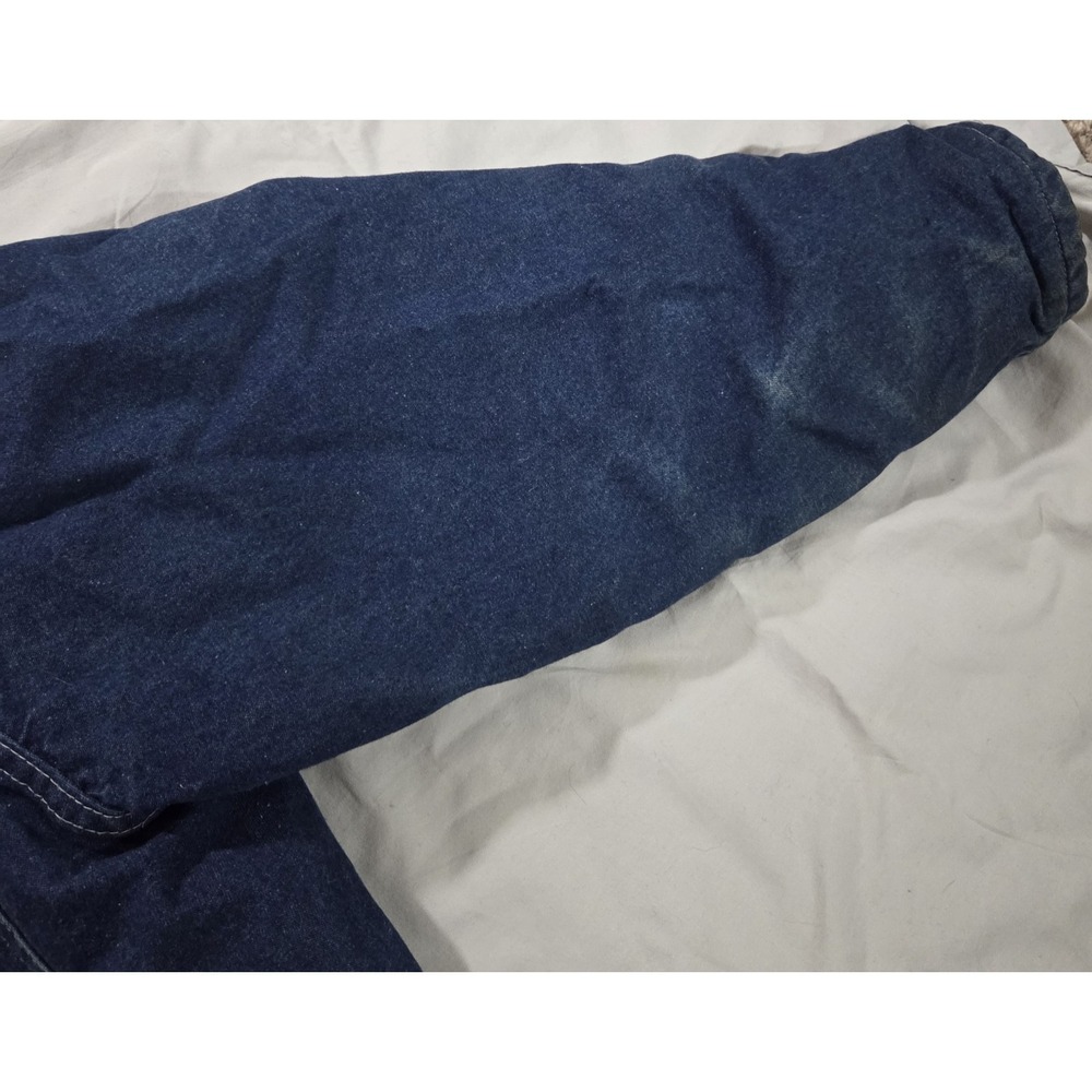 Dickies Distressed Denim Blue Chore Coat Blanket Lined Corduroy Collar Mens XXL - Picture 10 of 16